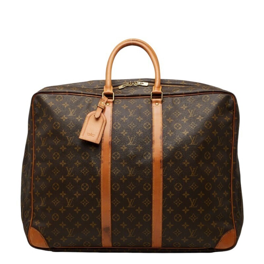 Louis Vuitton Monogram Sirius Boston Bag Travel Brown Leather